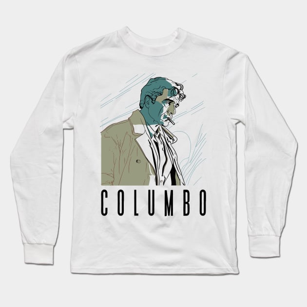 Columbo --- Retro Fan Artwork Long Sleeve T-Shirt by DankFutura